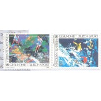 ONU VIENA - 1988 - MINT - SAÚDE NOS ESPORTES - SÉRIE 2 SELOS - Y 85/86