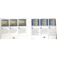 ONU VIENA - 1992 - MINT - DECLARAÇÃO DOS DIREITOS DO HOMEM - SÉRIE DE 2 TRIPTICOS C/ O ARTIGO N. 23-24 DA DECLARAÇÃO EM INGLÊS, ALEMÃ E FRANCÊS - T 151/56