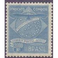K-05 - 1927 - CONDOR - 2000 RÉIS - AZUL - MINT - GOMADO - RHM R$ 100,00 (20 UFs X R$ 5,00)