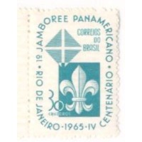 C-0533Y - 1965 - MINT - MARMORIZADO - 1º JAMBOREE - PANAMERICANO ESCOTISMO - RJ - GOMADO 