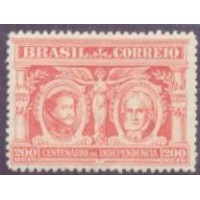 C-0015 - 1922 - MINT - CENTENÁRIO DA INDEPENDÊNCIA E EXPOSIÇÃO NACIONAL DO BRASIL - DOM PEDRO I E JOSÉ BONIFÁCIO - GOMADO