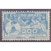 C-0006 - 1906 - MINT - 3º CONGRESSO PANAMERICANO NO RIO DE JANEIRO - GOMADO - CHARNEIRA