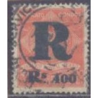 K-08 - 1928 - SELOS PARA TAXA DE "REGISTRO" - SOBRECARGA PRETA - CARIMBADO - SEM GOMA - RHM R$ 550,00 (110 UFs X R$ 5,00)