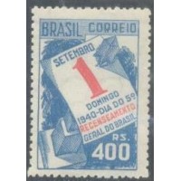 C-0158 - 1941 - MINT - 5º CONGRESSO GERAL DO BRASIL - GOMADO
