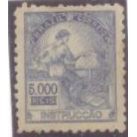 R-172ES - 1918 - NOVO - SEM FILIGRANA - 5000 RÉIS - SEM GOMA - RHM R$ 825,00 (165 UFs X R$ 5,00)