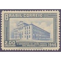 C-0218 - 1946 - 5º CONGRESSO DA UNIÃO POSTAL DAS AMÉRICAS E ESPANHA-RJ - MINT - GOMADO