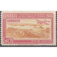 C-0217 - 1946 - MINT - 5º CONGRESSO DA UNIÃO POSTAL DAS AMÉRICAS E ESPANHA/RJ - GOMADO