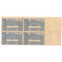 C-0012 - 1917 - CENTENÁRIO DA REVOLUÇÃO DE PERNAMBUCO - QUADRA - 2ª COLUNA - GOMADA - C/ MARGEM DE FOLHA DO LADO DIREITO - PONTOS DE OXIDAÇÃO - RHM R$ 800,00 (160 UFs X 5,00)