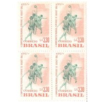 C-0393Y - 1957 - QUADRA - MARMORIZADA - MINT - GOMADA - CHARNEIRA - BASQUETEBOL - RHM R$ 1.200,00 (240 UFs X 5,00)