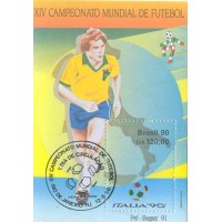 BL-086 - CARIMBO CBC - COPA DO MUNDO DE FUTEBOL - 1990 - RHM R$ 22,50 (4,50 UFs X 5,00)