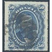 I-32 - 1876 - DOM PEDRO II - "PERCÉ" - 50 RÉIS - CARIMBADO