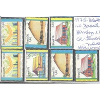 C-0880/886 - 1975 - MINT (NOVOS PERFEITOS) - HABITAÇÕES NO BRASIL (O HOMEM E O MEIO) - SE-TENANTS - SÉRIE COMPLETA - GOMADOS
