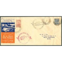 ENVELOPE PRIMEIRO VÔO FIRST FLIGHT - RIO DE JANEIRO, BELO HORIZONTE VIA PANAIS DO BRASIL - CARIMBO CBC + 1º DIA 
