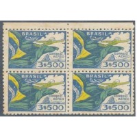 A-037 - 1933 - QUADRA - BANDEIRA NACIONAL - FILIGRANA "O" - 2ª COLUNA - SEM GOMA - PONTOS DE OXIDAÇÃO - RHM R$ 60,00 (12 UFs X 5,00)