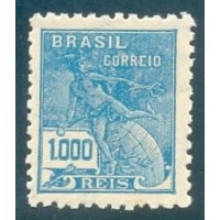 R-325 - FILIGRANA CASA+DA+MOEDA+BRASIL - VERTICAL - 1.000 RÉIS - MERCURIO E GLOBO - NOVO - GOMADO -  RHM R$ 350,00 (70 UFs X 5,00)