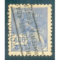 R-303- VOVÓ - FILIGRANA CORREIO BRASIL (N) - CORREINHO - 400 RÉIS - CARIMBADO - SEM GOMA - RHM R$ 2,50 ( 0,50 UFs X R$ 5,00)