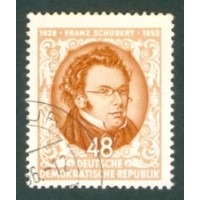 ALEMANHA - 125º ANIVERSÁRIO DA MORTE DO COMPOSITOR FRANZ SCHUBERT - RETRATO - SELO CARIMBADO - SEM GOMA - CHARNEIRA