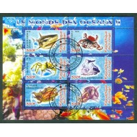 CONGO - FAUNA MARINHA - BLOCO COM 6 SELOS