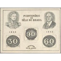 BL-008 - NOVO – PERFEITO - EMITIDO SEM GOMA - CENTENÁRIO SELO BRASILEIRO – FORMATO MENOR - 2ª COLUNA - RHM R$ 250,00 (50 UFS x R$ 5,00)