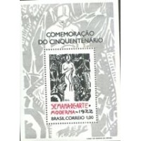 BL-031 - MINT - 1972 - CINQÜENTENÁRIO DA ARTE MODERNA - RHM 180 UFS