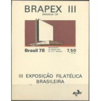 BL-041 - MINT - 1978 - EDIFÍCIO SEDE DA E.C.T (BRASÍLIA) - RHM 2 UFS