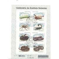 BL-118 - CARIMBO CBC - CENTENÁRIO DO INSTITUTO BUTANTAN - 2001 - RHM 20 UFS