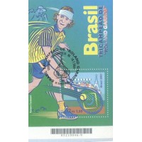 BL-121 - CARIMBO CBC - GUGA - TÊNIS - TRICAMPEÃO ROLAND GARROS - 2001 - RHM 8 UFS
