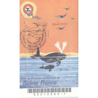 BL-128 - CARIMBO CBC - ÁREA DE PRESERVAÇÃO DA BALEIA FRANCA - 2002 - RHM R$ 15,00 (3 UFs  X R$ 5,00)