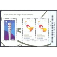 BL-195 - CELEBRAÇÕES JOGOS PARALÍMPICOS - 2016 - MINT - RHM  UFS 21,00