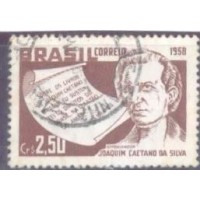 C-0420Y - 1958 - JOAQUIM CAETANO DA SILVA - CARIMBADO - SEM GOMA - CHARNEIRA