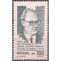 C-0538Y - MINT- MARMORIZADO - GOMADO - VISITA DO PRESIDENTE DA ITÁLIA - 1965 