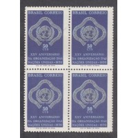C-0687 - QUADRA - NOVA - GOMADA - JUBILEU DA ONU - 1970 