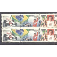 C-1921/1923 - QUADRA - NOVA - GOMADA - HOMENAGEM A AYRTON SENNA - 1994 - RHM R$ 20,00 (4 UFS X R$ 5,00)