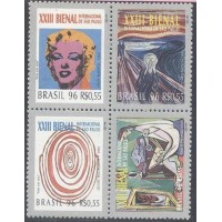 C-2014/17 - 1996 - XXIII BIENAL INTERNACIONAL DE SÃO PAULO - QUADRA - MINT (PERFEITA) - RHM  96 UFS