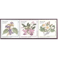 C-2170/72 - FLORES DO CERRADO ORQUÍDEA - PAU-SANTO-LOBEIRA - SÉRIE COM 3 SELOS - NOVOS - GOMADOS