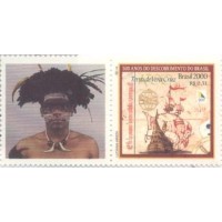 C-2254 - 2000 - SP-02 - MINT - SELO - VINHETA DO ÍNDIO - 500 ANOS DO DESCOBRIMENTO DO BRASIL 