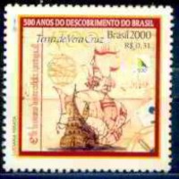 C-2254 - MINT - SELO - TERRA DE VERA CRUZ - 2000 - 500 ANOS DO DESCOBRIMENTO DO BRASIL - DESPERSONALIZADO