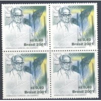 C-2386 - QUADRA - NOVA - GOMADA - HOMENAGEM A BARBOSA LIMA SOBRINHO - 2001 - RHM R$ 14,00 ( UFS 2,80 X R$ 5,00)