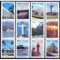 C-3038/3049 - 2010 - MINT - SÉRIE 12 SELOS - MARAVILHAS DO RIO  - DESPERSONALIZADO