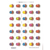 C-3139/3144 - 2011 - MINT (PERFEITA) - RARA FOLHA - BOLAS DE NATAL - RHM 175 UFS PARA SELOS ISOLADOS