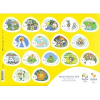 C-3595/3610 - FOLHA - 2016 - MINT (PERFEITA) - 16 SELOS - FOLHA ESCASSA - NOSSOS SELOS RIO - RHM 96 UFS