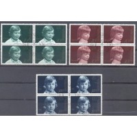 LIECHTENSTEIN - Y 0563/565 (1975) RETRATOS DA MANSÃO DOS PRÍNCIPES : CONSTANTINO, MAXIMILIANO E ALUISIO - QUANDO CRIANÇAS - SÉRIE 3 LINDAS QUADRAS COM CARIMBO COMEMORATIVO