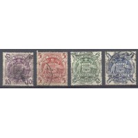 AUSTRALIA - Y 0164/167 (1949-1950) BRASÃO - SÉRIE CORRENTE - 4 LINDOS SELOS USADOS