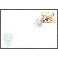 CUBA - Y 3857 (2000) REUNIÃO DE CÚPULA DOS PAÍSES DO G77 - EMBLEMA E MAPA MUNDI COM OS PAÍSES DO G 77 EM DESTAQUE SOBRE FDC MAPA