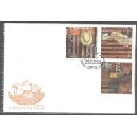 CUBA - Y 2984+3986+3987+B-173 (2002)TABACO: IV FESTIVAL DO CIGARRO CUBANO EL HABANO - IMAGENS QUE LEMBRAM OS CIGARROS CHAPÉU, MAPA DE CUBA REPRODUÇÃO DE SELOS - ROSTO DE FIDEL CASTRO E MAPA DE CUBA NO BLOCO - 3 SELOS E BLOCO SOBRE 2 FDC