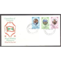 GRENADINE OF GRENADA FDC - Y 0393/395 (1981) CASAMENTO REAL DO PRÍNCIPE CHARLES E LADY DIANA-SÉRIE (1 ) SÉRIE 3 SELOS SOBRE FDC OFICIAL ILUSTRADO 