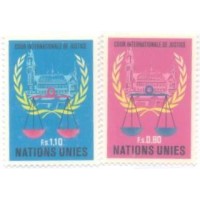 ONU GENEVE - Y 0086/87 (1979) CORTE INTERNACIONAL DE JUSTIÇA DE HAYA - SÉRIE 2 SELOS MINT