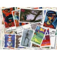 ALEMANHA FEDERAL ACUMULAÇÃO - PACOTE COM 159 SELOS COMEMORATIVOS USADOS DIFERENTES COM ALGUMAS SÉRIES COMPLETAS DO PERÍODO DE 1970 A 1974