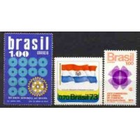 C-0773+777+780 -  (1973) ROTARY, BANDEIRA DO PARAGUAI, CÂMARA DO COMÉRCIO INTERNACIONAL- CONJUNTO COM 3 SELOS MINT - GOMADOS - RHM R$ 45,50 (9,10 UFS X R$ 5,00)