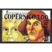 C-0797 - (1973) 5º CENTENÁRIO DE NICOLAU COPERNICO - SELO DESTACADO DO BLOCO 34 - MINT - GOMADO